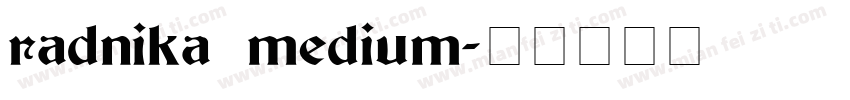 radnika medium字体转换